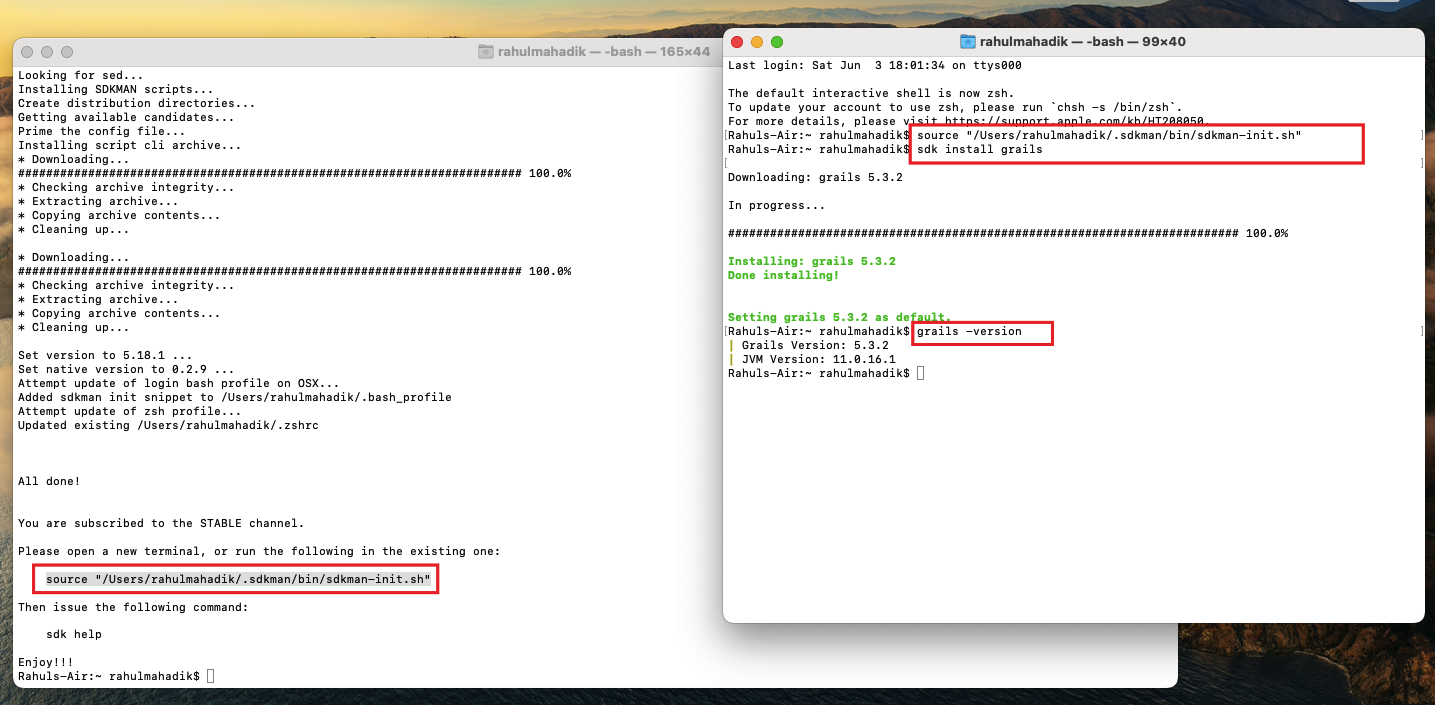 Install Grails with SDKMAN